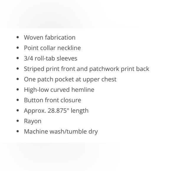 Intro Peach & White Striped Button-Up 3/4 Roll Tab Sleeve Boho Size 3X - Picture 16 of 16